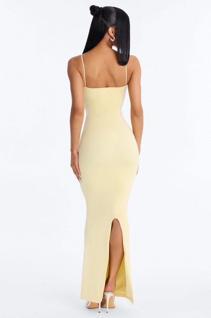 Seamless Smooth Double Lined Maxi Dress - Butter Yellow