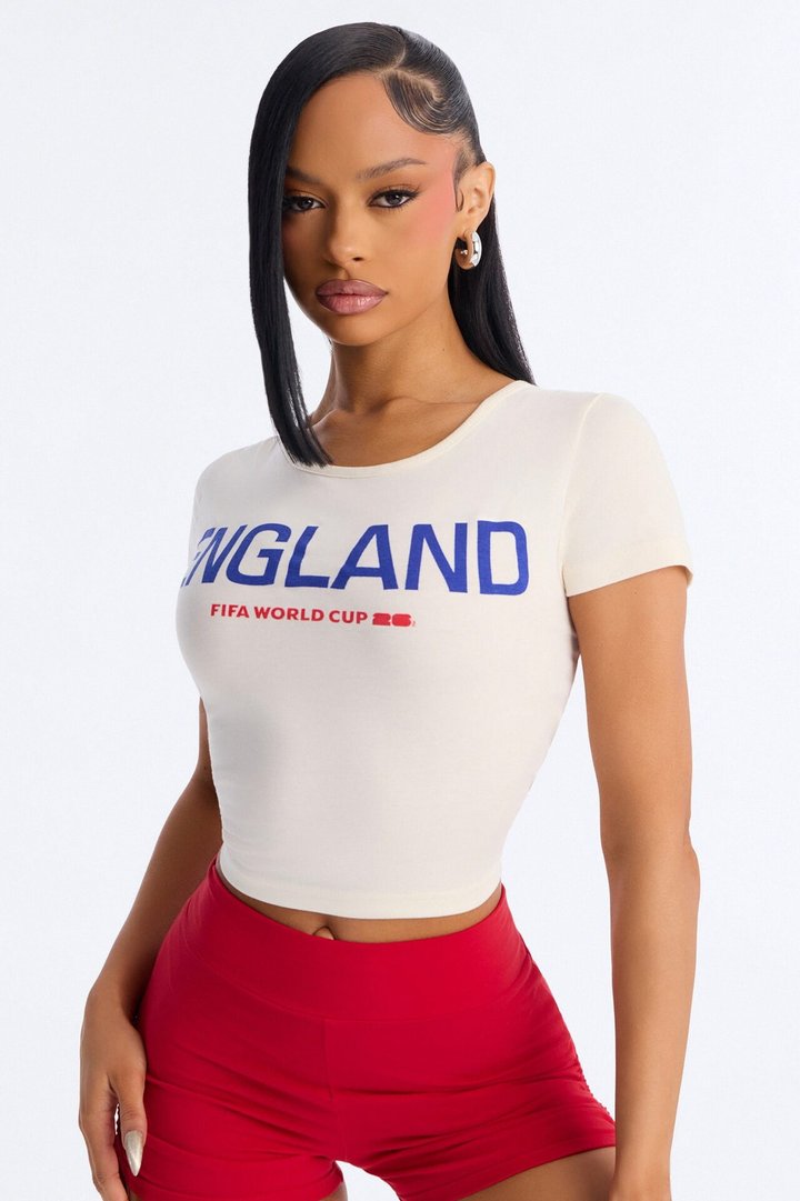 FIFA England Elite Squad Cropped Tee - Cream