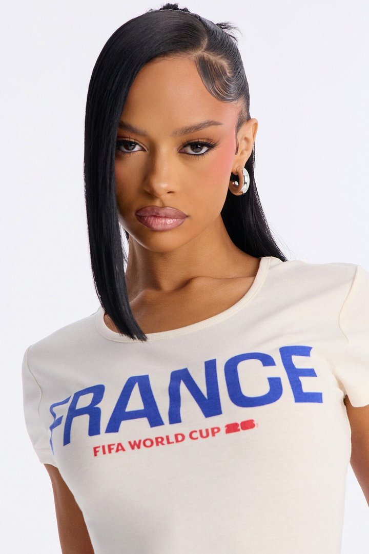 FIFA France Elite Squad Cropped Tee - Cream