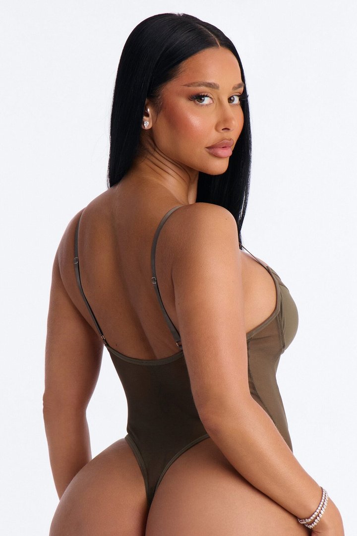 Body Like This Mesh Teddy - Olive