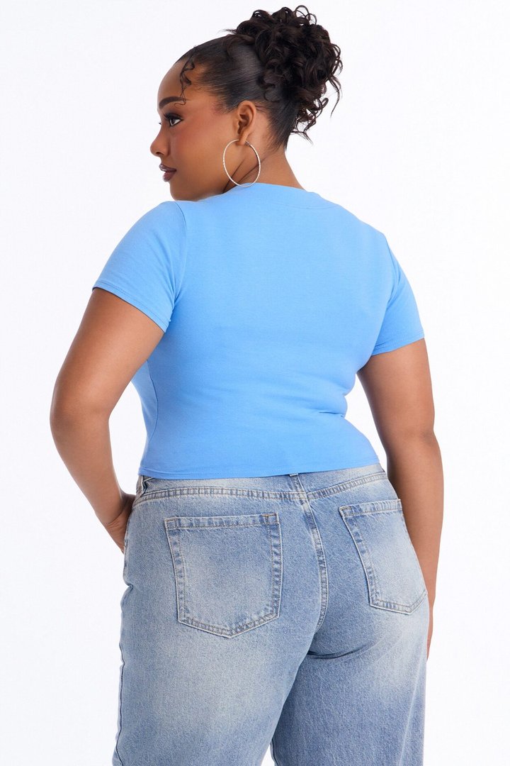 Delaney Short Sleeve Top - Periwinkle