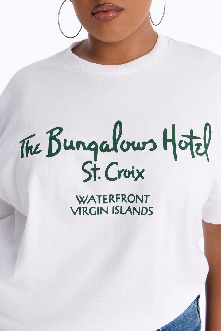 Bungalows Hotel Oversized Tee - White