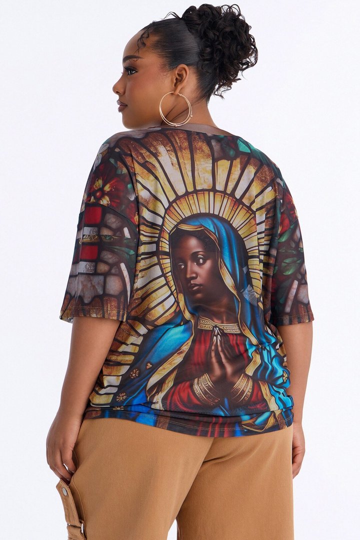 The Religious Women Mesh Tee - Black/combo