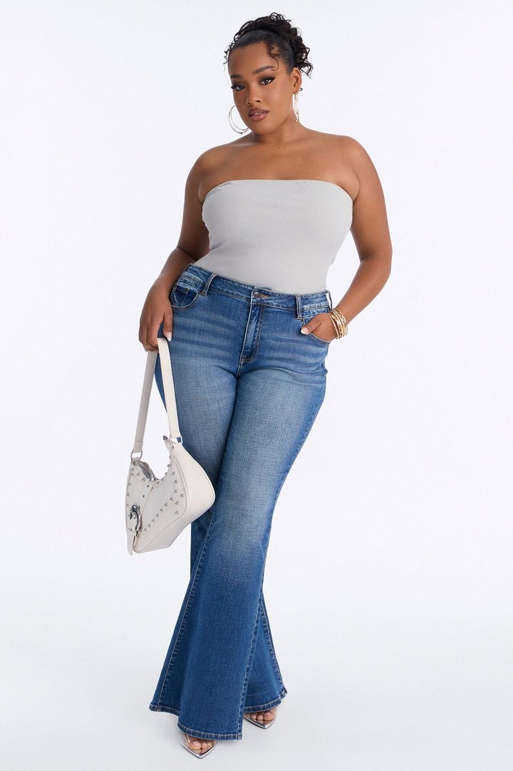 Demi Double Lined Tube Bodysuit - Light Grey