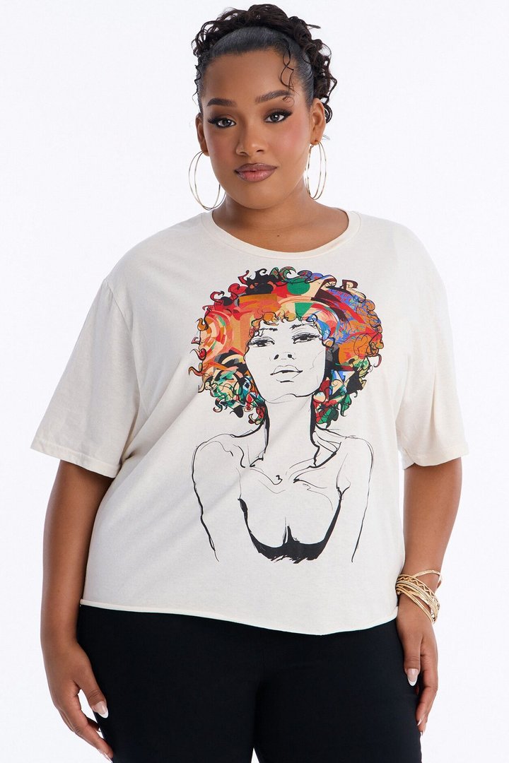 Empowered Women Oversized Tee - Off White
