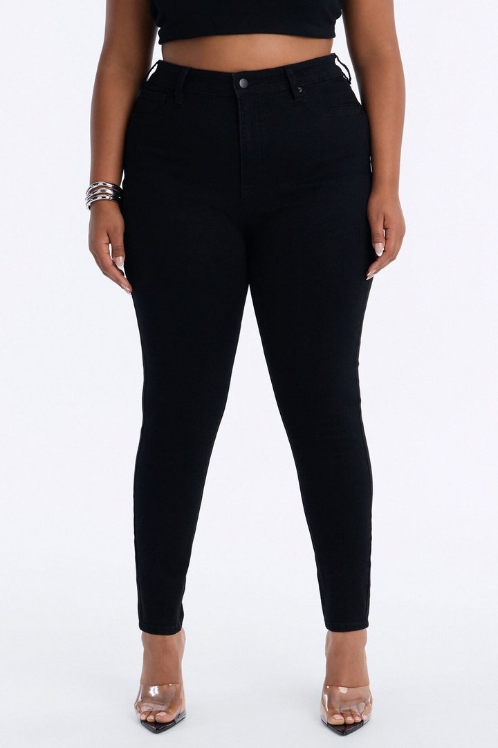 Miami Booty Lifting High Rise Stretch Skinny Jeans - Black