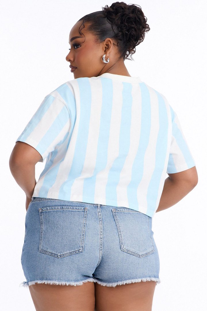 St. Tropez Stripe T-Shirt - Blue/combo