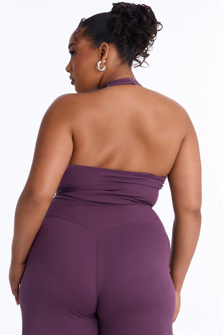 Riley Active Surplice Pant Set - Plum