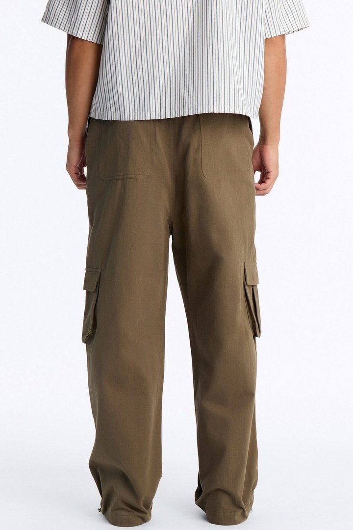 Baggy Bloomfall Paisley Cargo Pant - Olive/combo