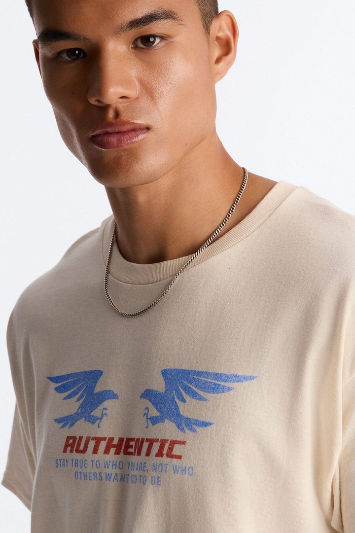 Authentic Oversized Short Sleeve Tee - Natural