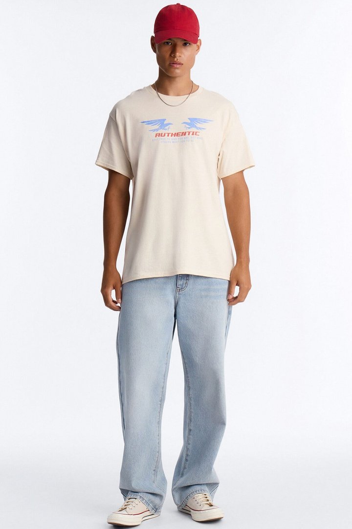 The Staple Baggy Jean - Light Blue Wash
