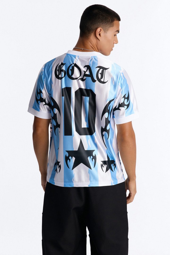 GOAT Legacy 10 Soccer Jersey - White