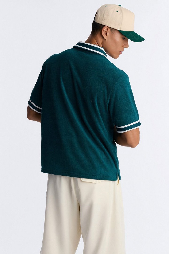 Classic Terry Cloth Polo - Teal