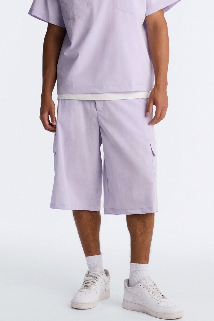 Gable Pocket Baggy Short - Purple
