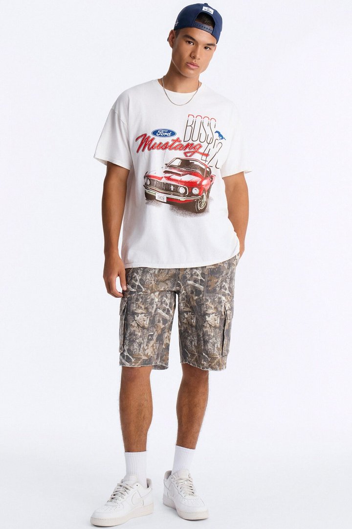 Ford Mustang Boss 429 Vintage Short Sleeve Tee - Cream