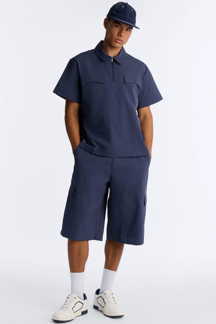 Gable Pocket Baggy Short - Navy