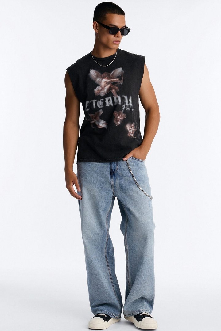 Eternal Vintage Muscle Tee - Black