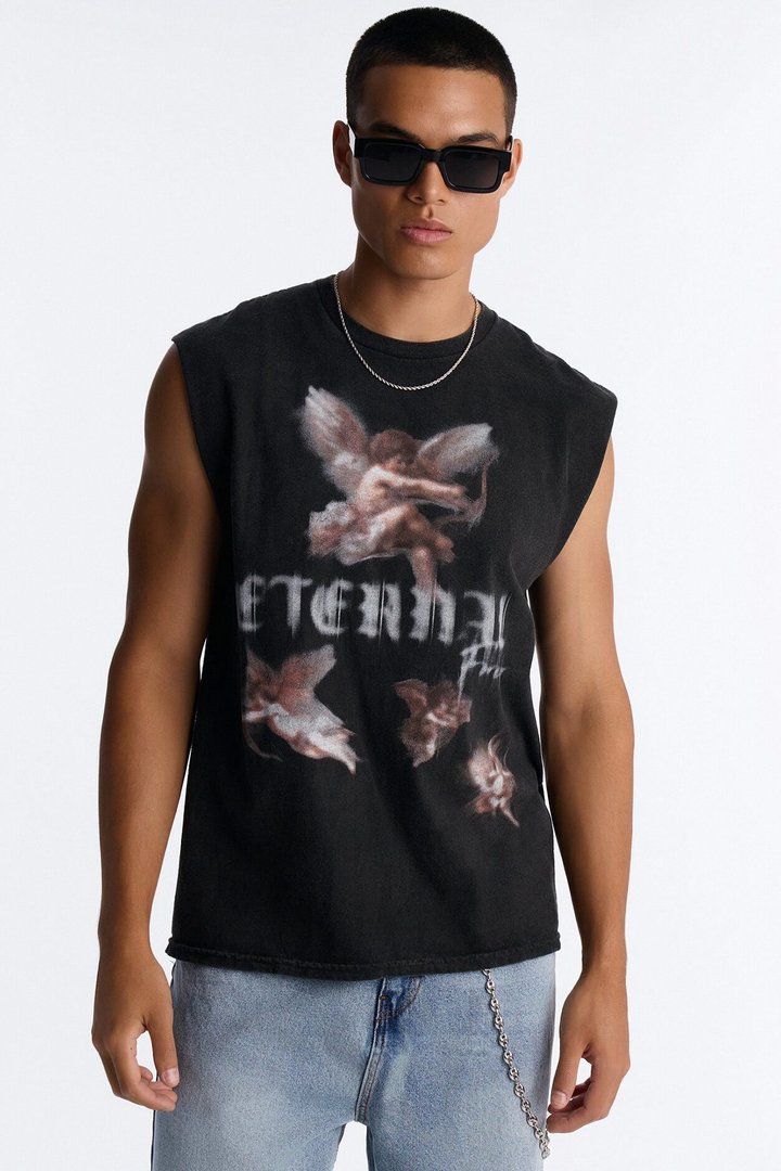 Eternal Vintage Muscle Tee - Black