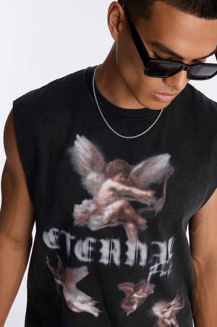 Eternal Vintage Muscle Tee - Black