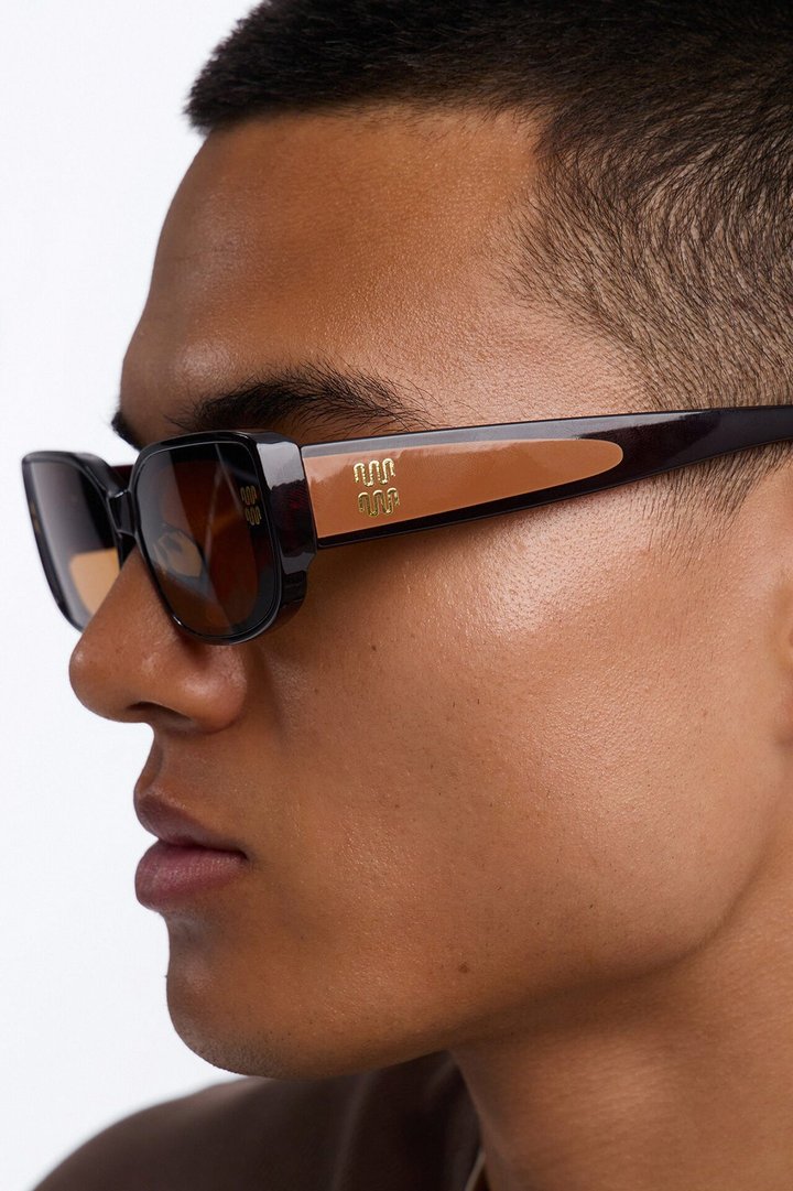 Catch Me If You Can Square Sunglasses - Brown