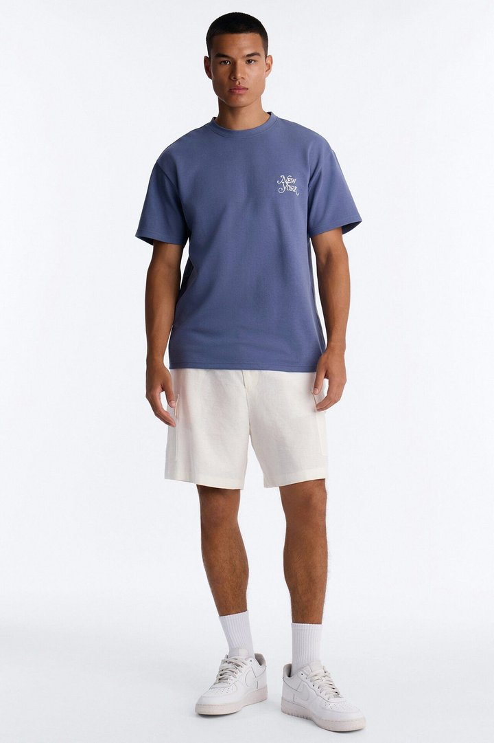 New York Sleepless Nostalgia Short Sleeve Tee - Blue