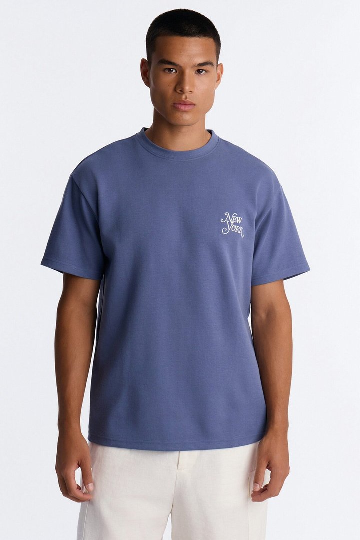 New York Sleepless Nostalgia Short Sleeve Tee - Blue