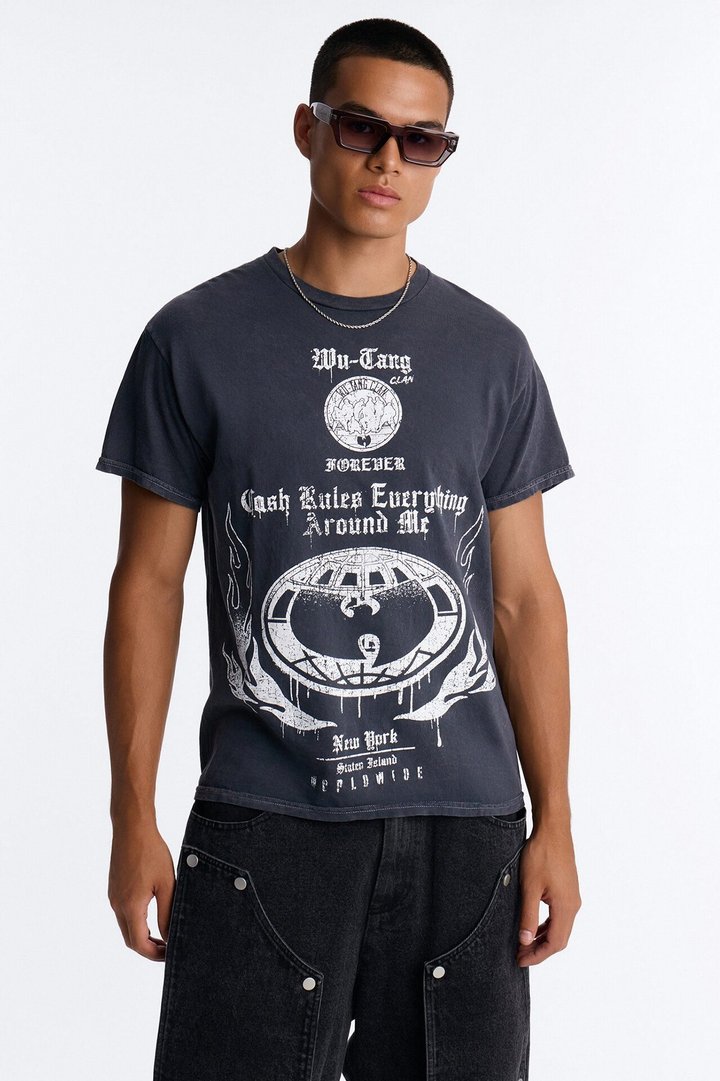 Wu Tang Everything Vintage Oversized Short Sleeve Tee - BlackWash
