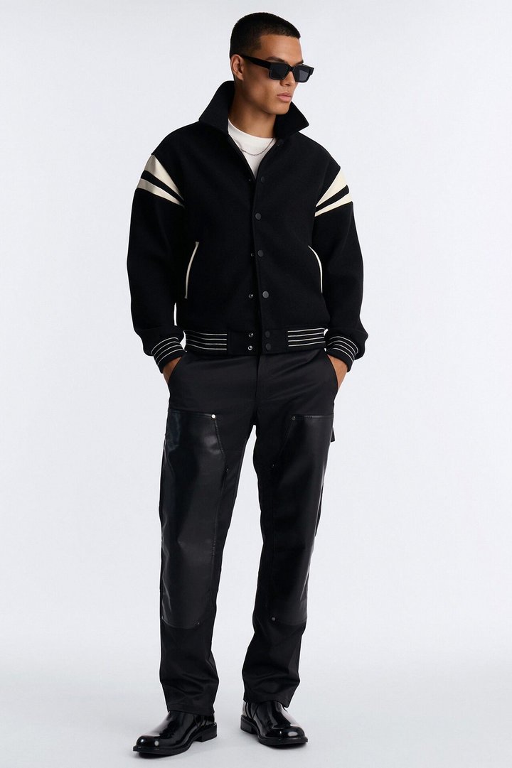 Alessandro Studded Straight Leg Pant - Black
