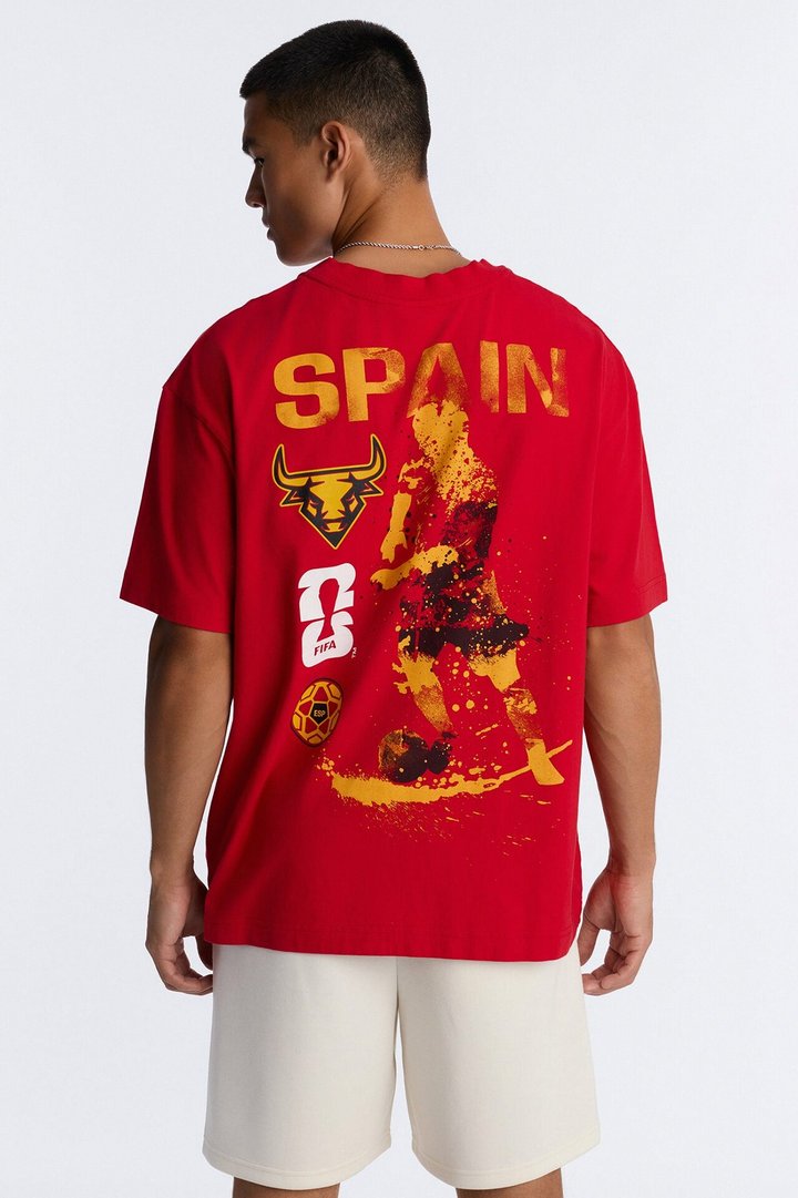 FIFA World Cup Spain Striker Short Sleeve Tee - Red