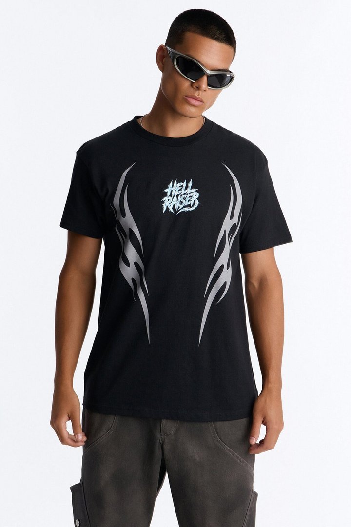 Hell Raisers Oversized Short Sleeve Tee - Black