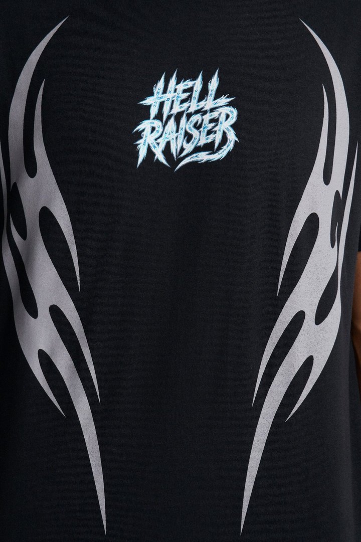Hell Raisers Oversized Short Sleeve Tee - Black