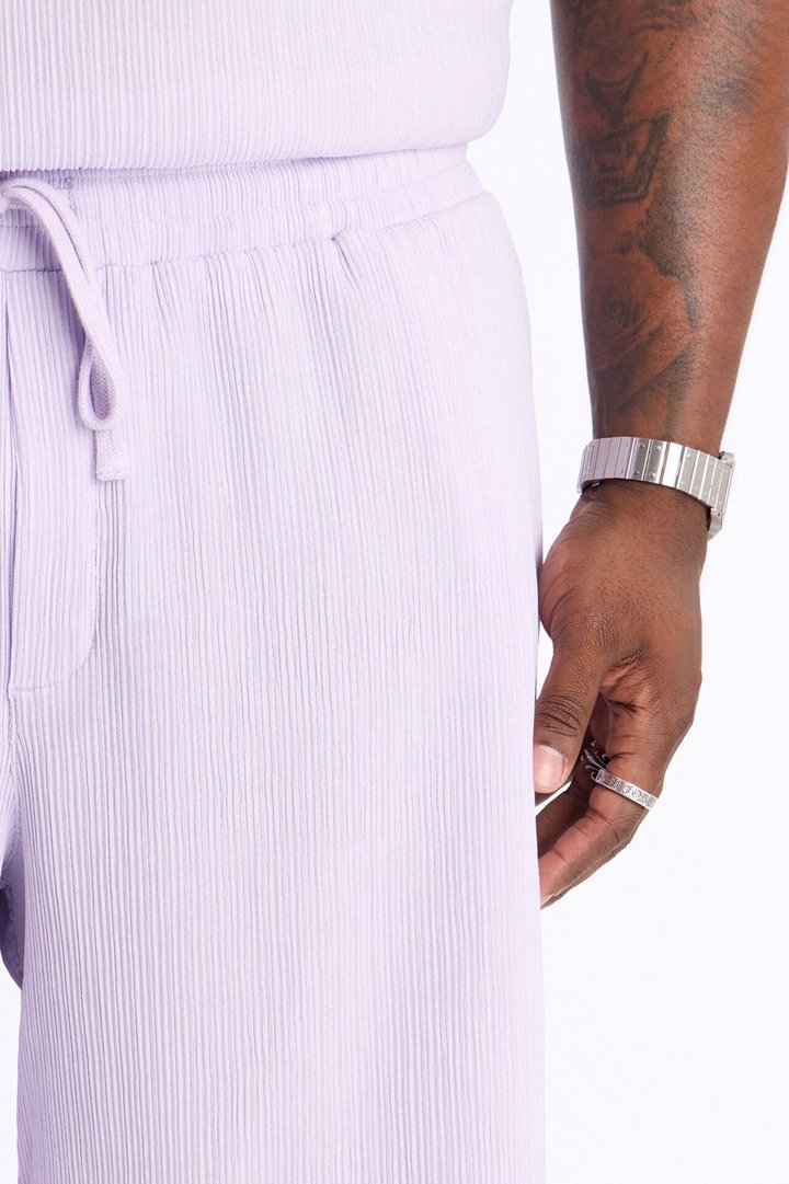 Pure Form Plisse Relaxed Short - Purple