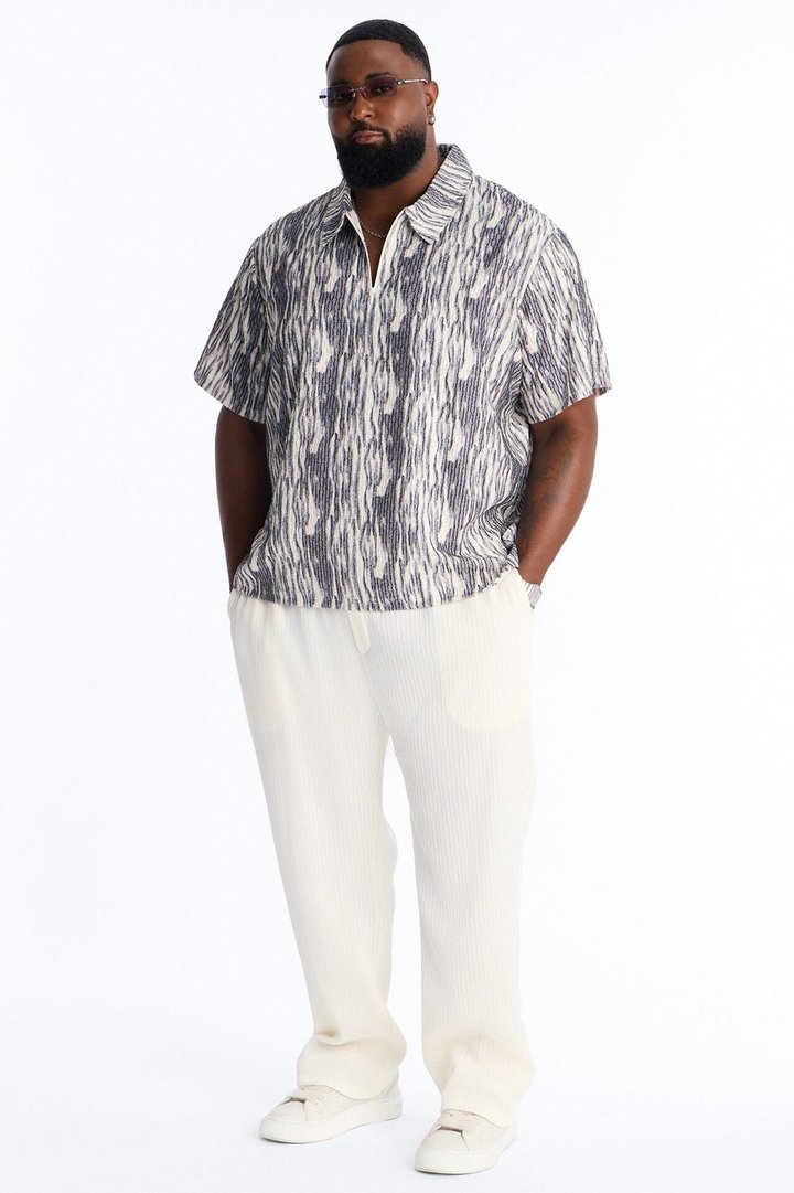 Starry Night Quarter Zip Polo - Blue/combo