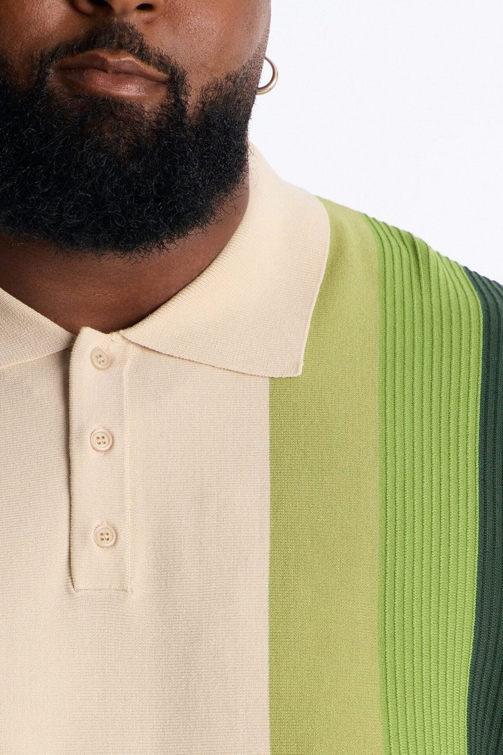 Palm Springs Panel Polo - Green/combo
