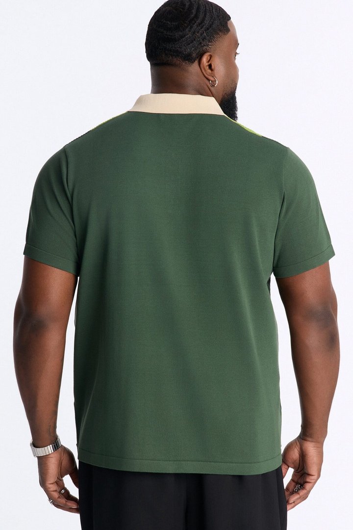Palm Springs Panel Polo - Green/combo