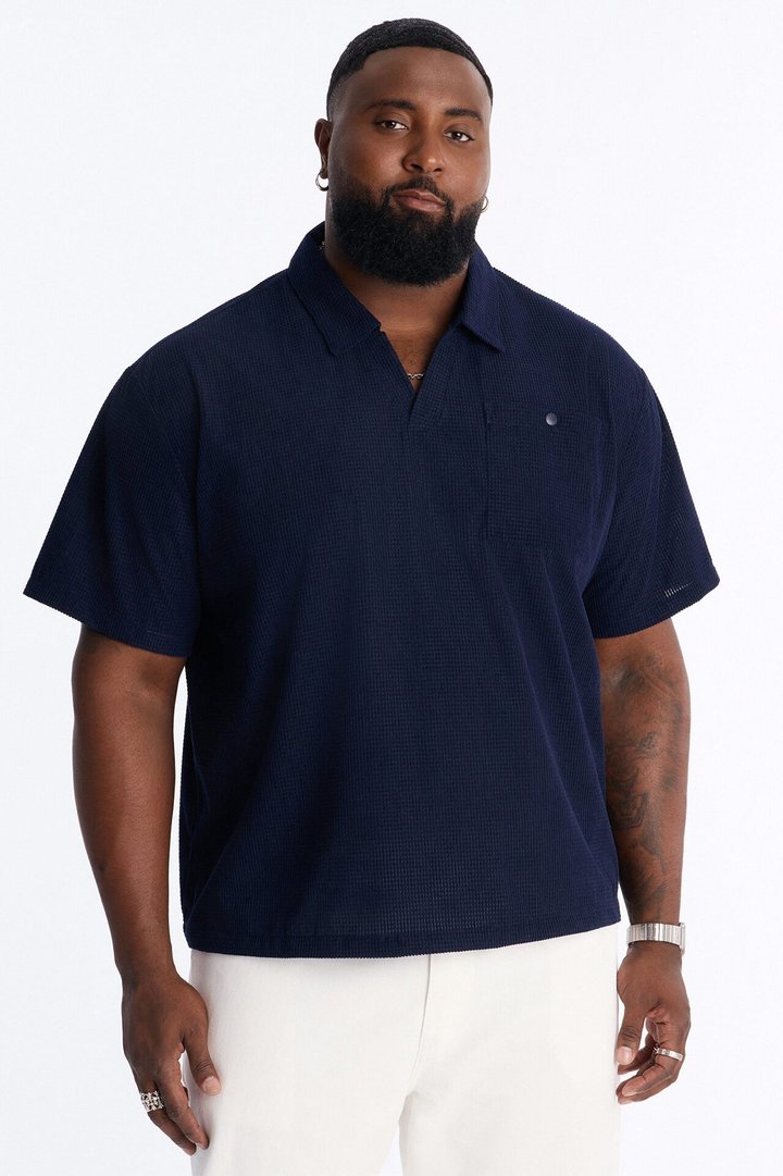 Relaxed Corvino Polo - Navy