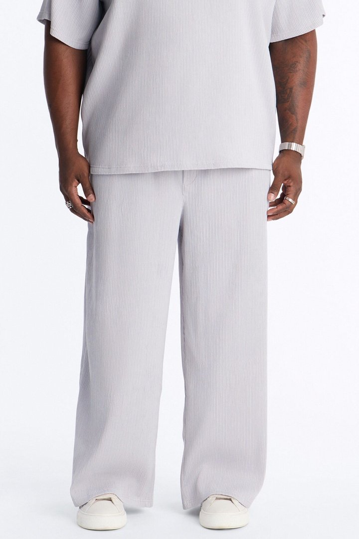Pure Form Plisse Baggy Pant - Grey