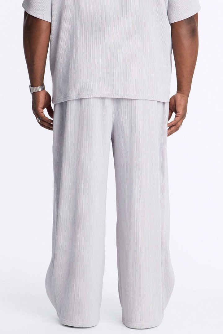 Pure Form Plisse Baggy Pant - Grey