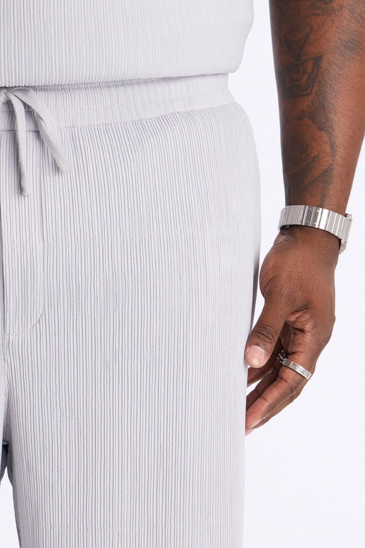 Pure Form Plisse Baggy Pant - Grey