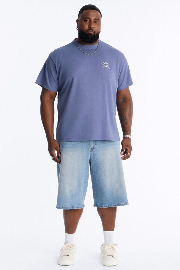 New York Sleepless Nostalgia Short Sleeve Tee - Blue