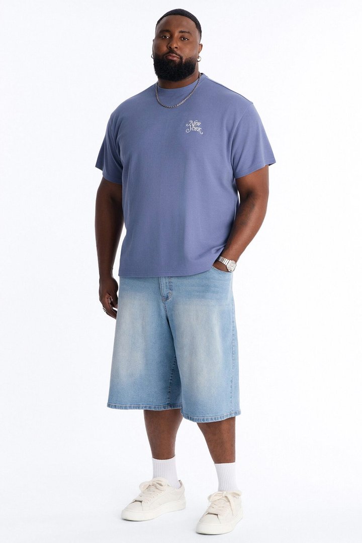 Cornell Baggy Denim Short - Light Blue Wash