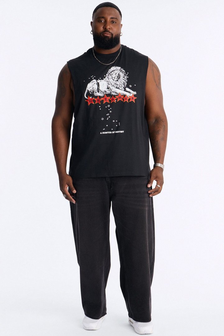 Hunters Of Destiny Oversized Muscle Tank - Black