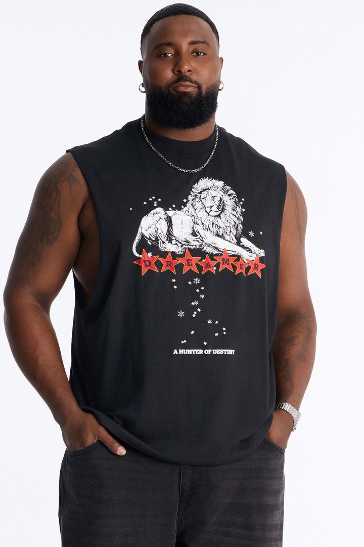 Hunters Of Destiny Oversized Muscle Tank - Black