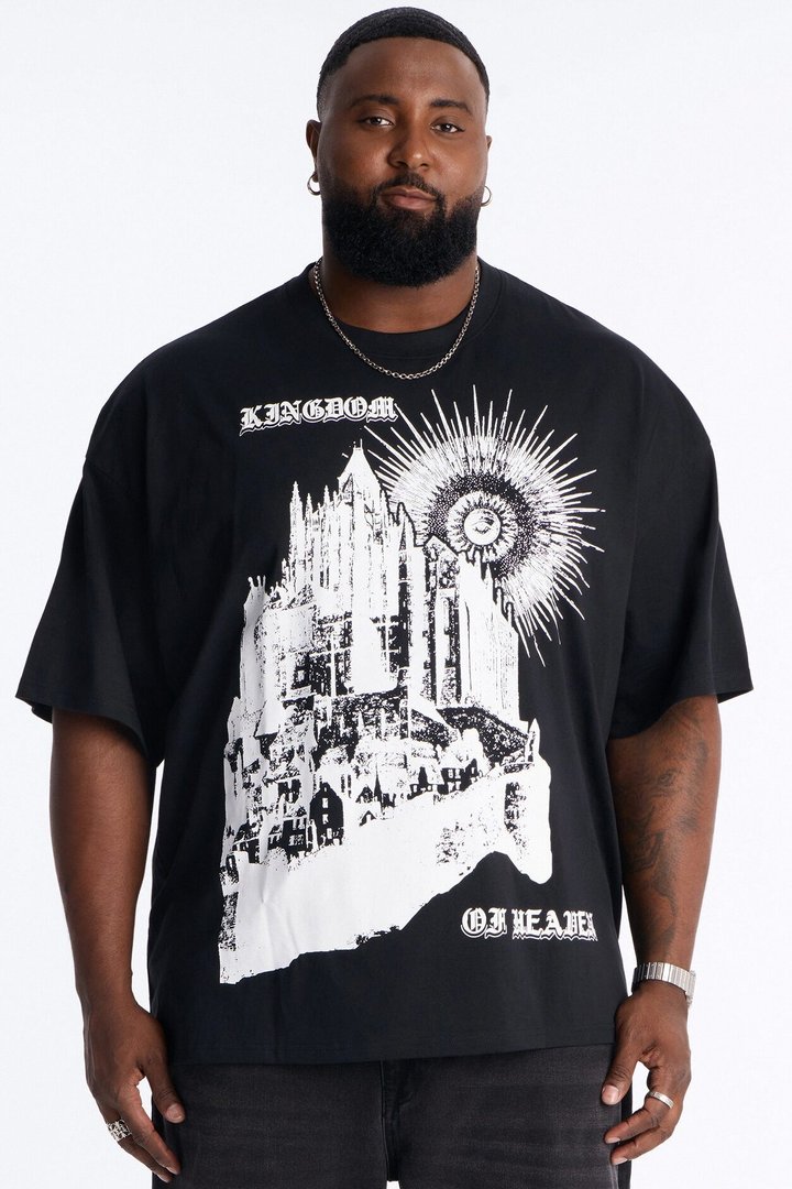 Kingdom Of Heaven Oversized Short Sleeve Tee - Black