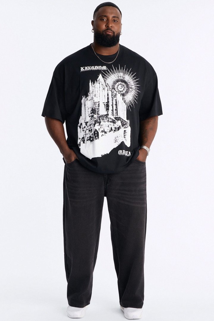 Kingdom Of Heaven Oversized Short Sleeve Tee - Black
