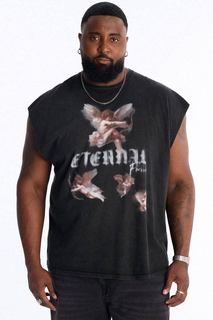 Eternal Vintage Muscle Tee - Black