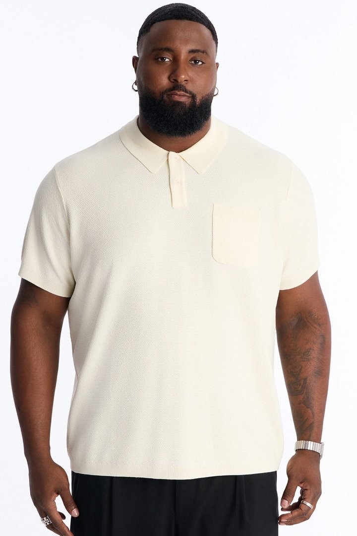 Everyday Pocket Pique Polo - Cream