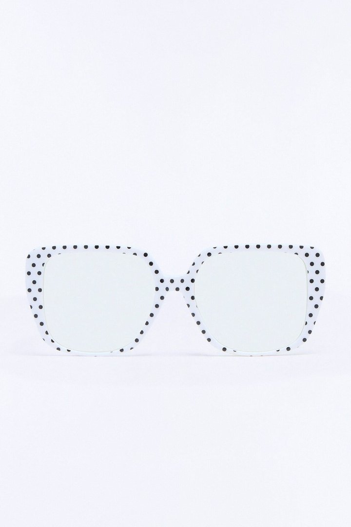 Polished Polka Dot Blue Light Glasses - White/Black