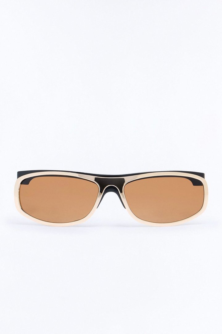 Spare Change Round Sunglasses - Gold/Black