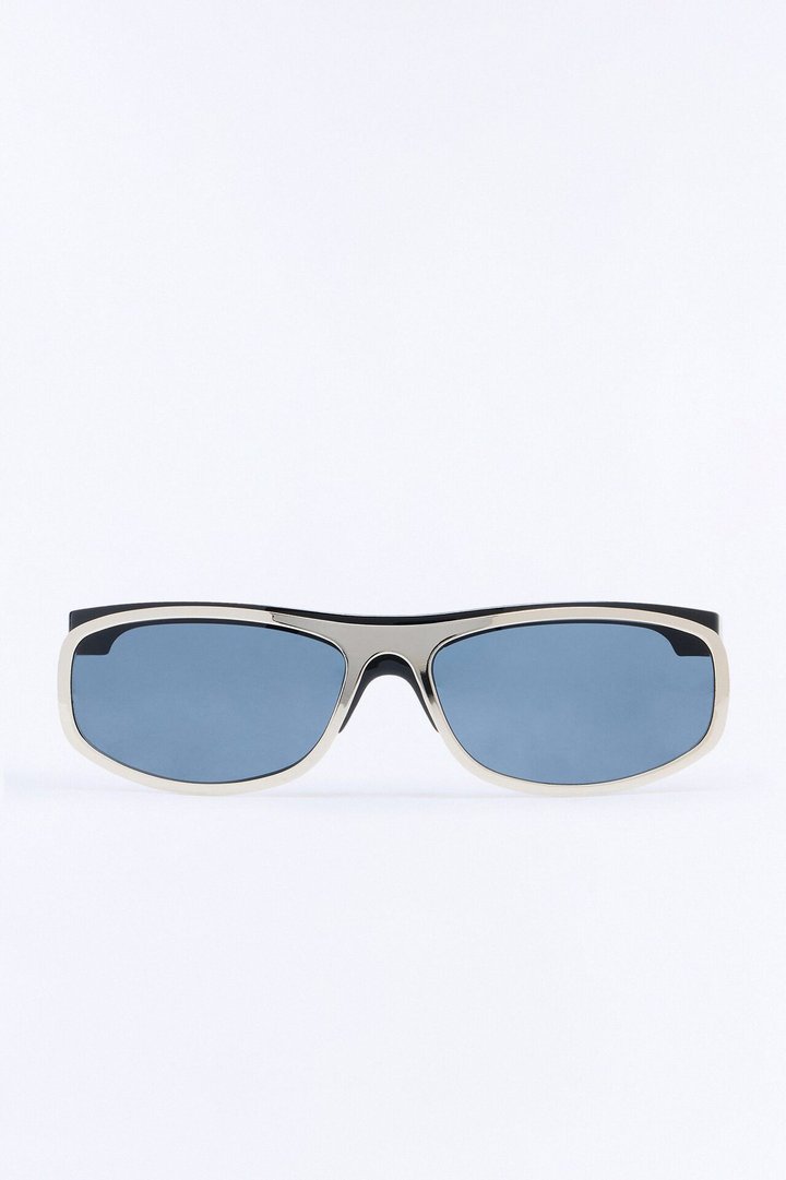 Spare Change Round Sunglasses - Silver/Black